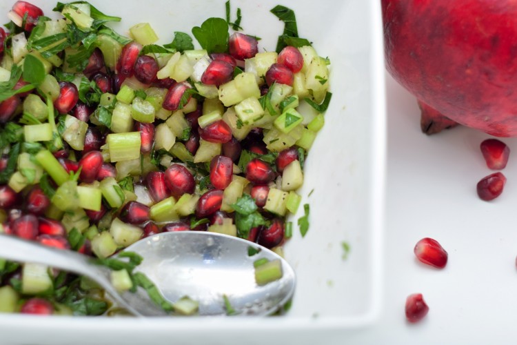 Pomegranate and Celery Salad