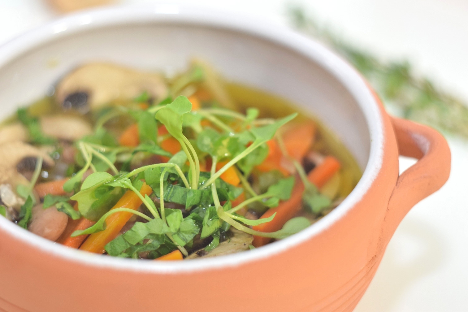 vegetable-bean soup with mushrooms recipe04