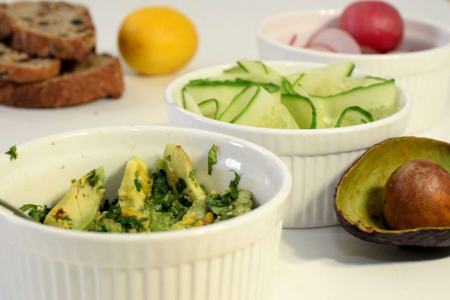 spring avocado toast with cucmebers and radishes recipe03