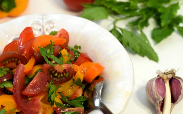 Moroccan Pepper Salad for Picnics